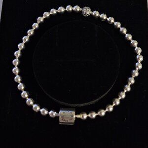 PANDORA Beaded Bracelet with Clear Cubic Zirconia – Sterling Silver, 7.5"